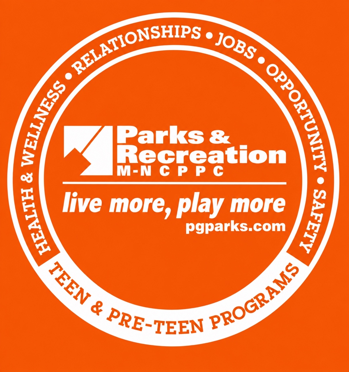 M-NCPPC Parks and Recreation Teen and Pre-Teen Programs logo